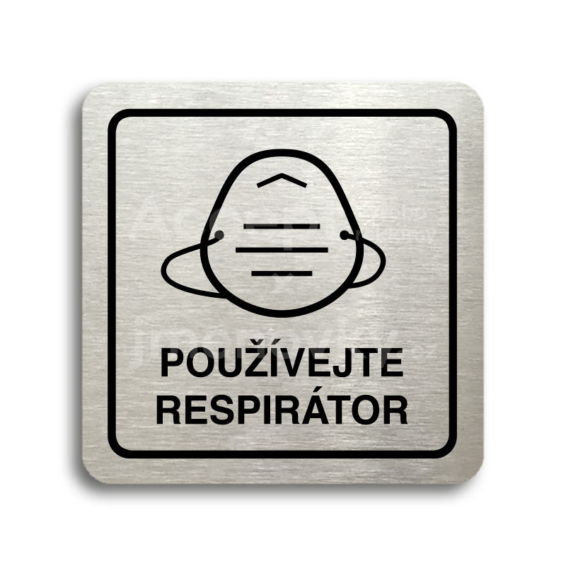 Piktogram "používejte respirátor IV" (80 × 80 mm)