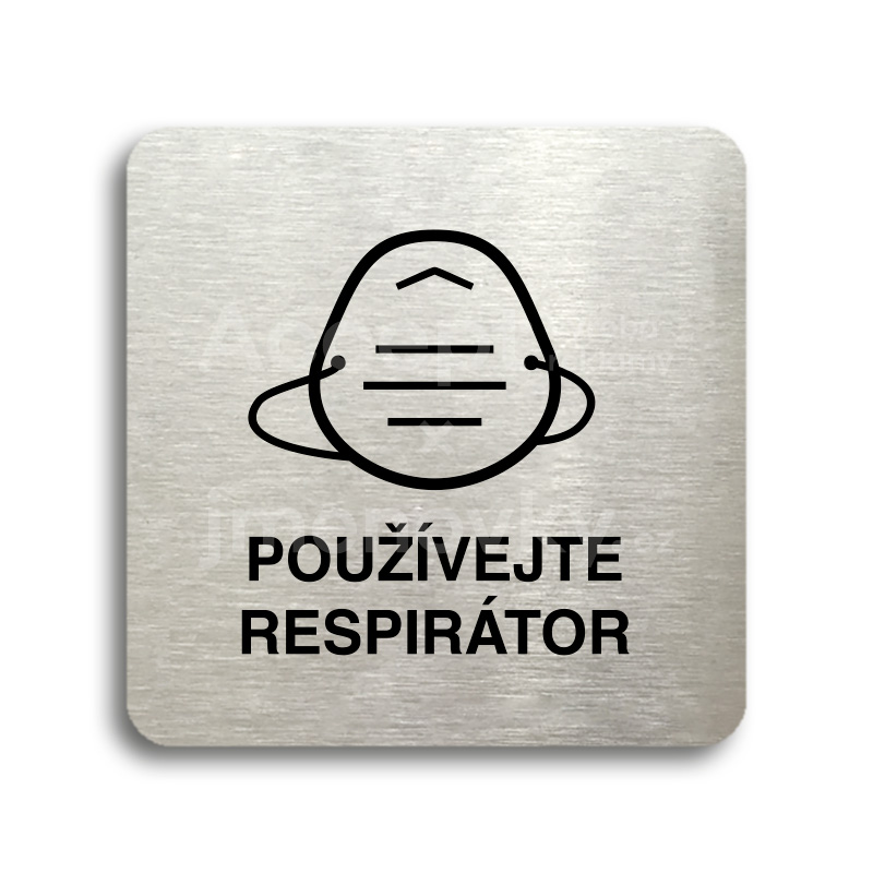 Piktogram "používejte respirátor IV" (80 x 80 mm)
