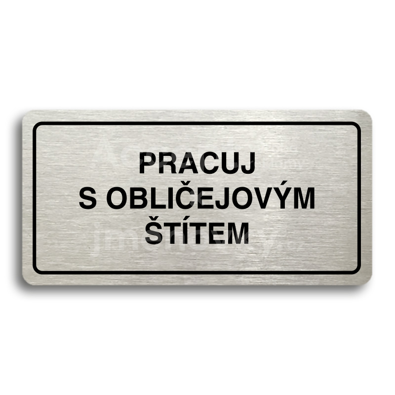 Piktogram "PRACUJ S OBLIEJOVM TTEM" (160 x 80 mm)