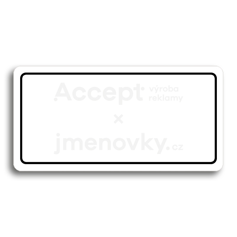Piktogram "PRÁZDNÝ S LINKOU" - bílá tabulka - černý tisk