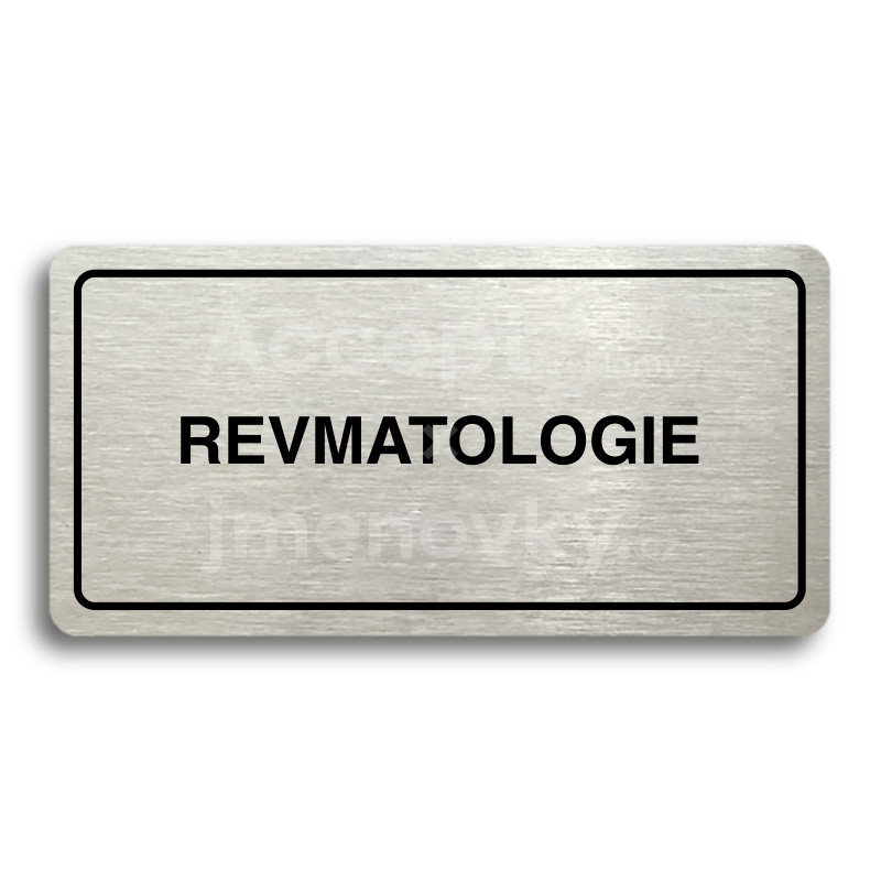 Piktogram "REVMATOLOGIE" - stříbrná tabulka - černý tisk