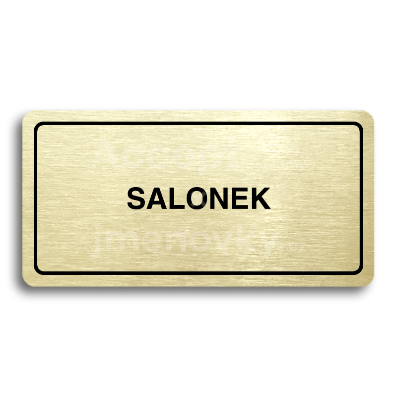 Piktogram "SALONEK" - zlatá tabulka - černý tisk