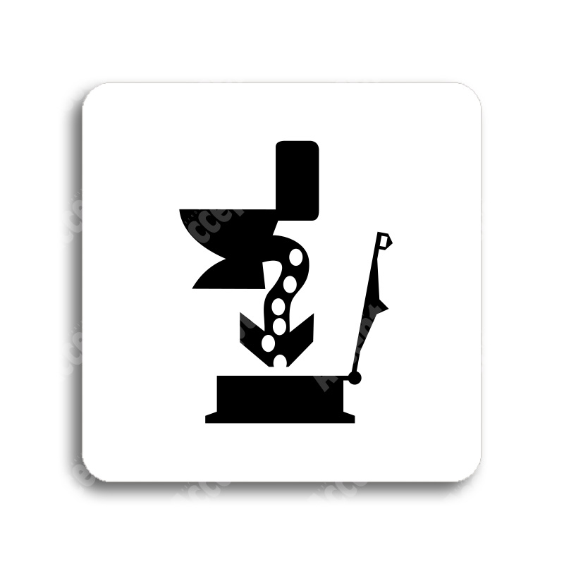 Piktogram "septik" - bílá tabulka - černý tisk bez rámečku