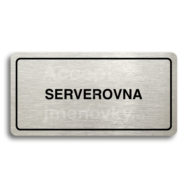 Piktogram "SERVEROVNA" - stříbrná tabulka - černý tisk