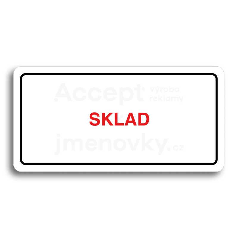 Piktogram "SKLAD" - bílá tabulka - barevný tisk