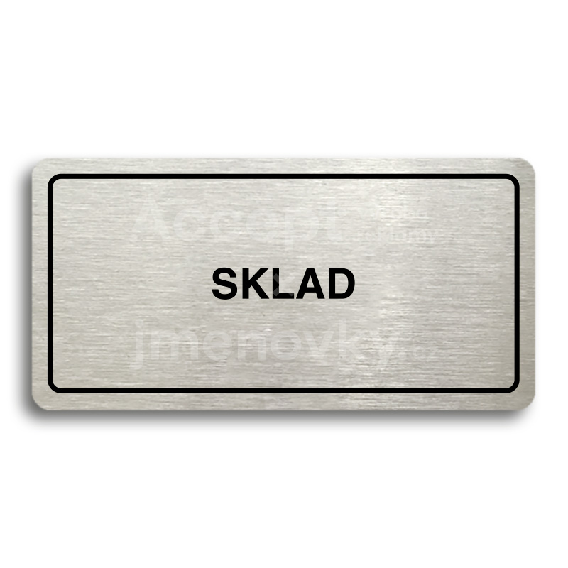 Piktogram "SKLAD" - stříbrná tabulka - černý tisk