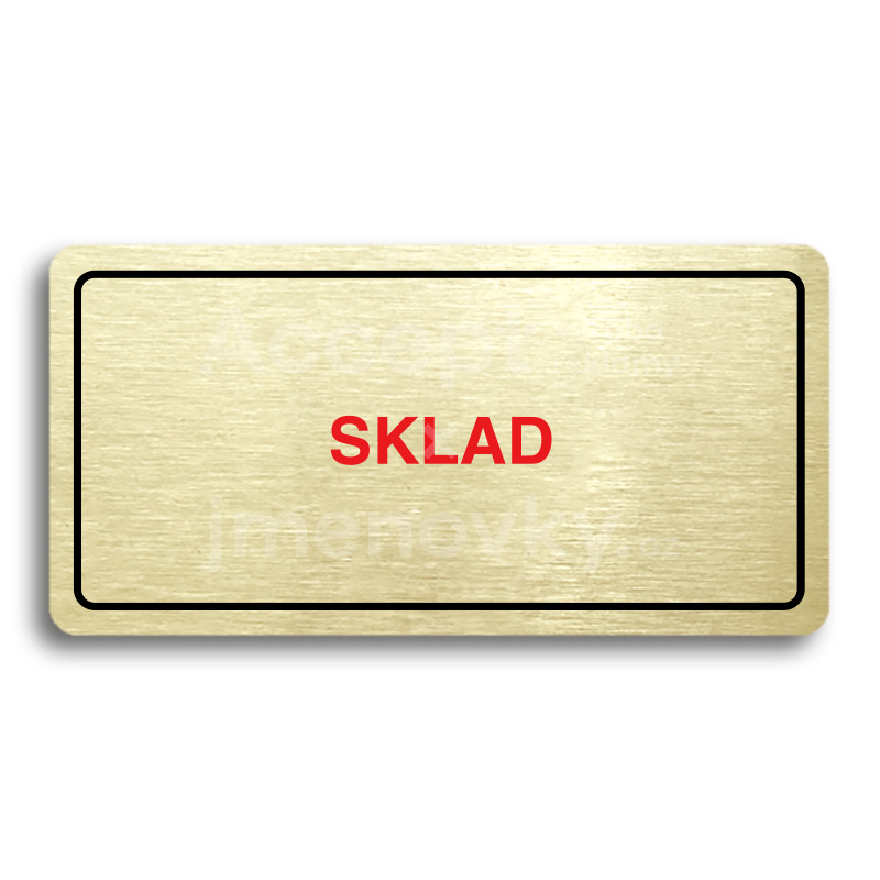 Piktogram "SKLAD" - zlatá tabulka - barevný tisk