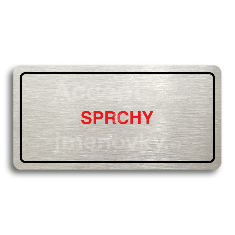 Piktogram "SPRCHY" - stříbrná tabulka - barevný tisk