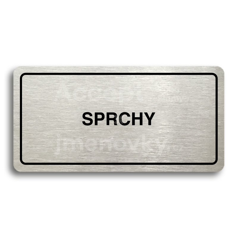 Piktogram "SPRCHY" - stříbrná tabulka - černý tisk