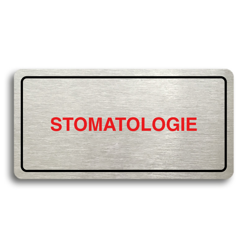 Piktogram "STOMATOLOGIE" - stříbrná tabulka - barevný tisk