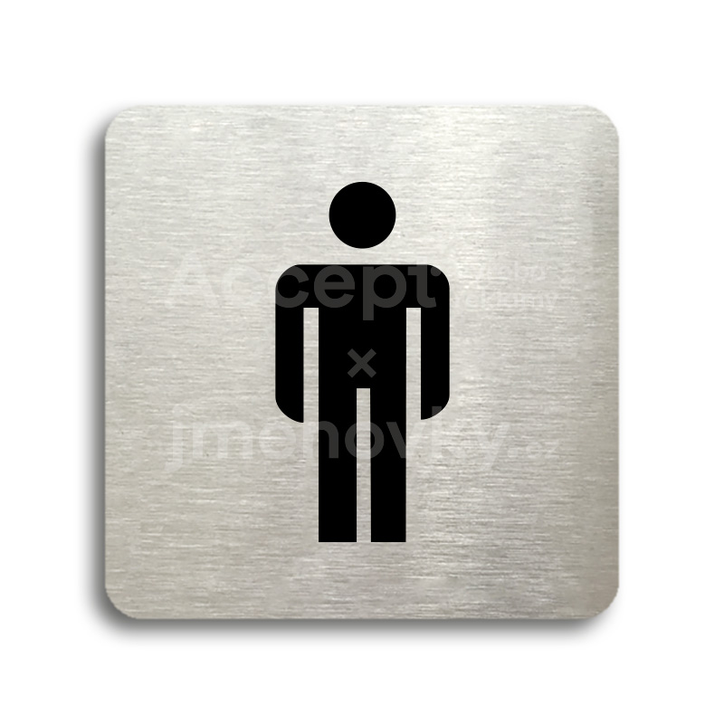 Piktogram "WC muži" (80 × 80 mm)