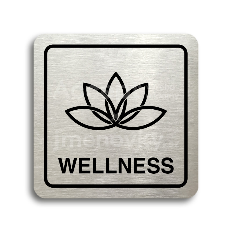 Piktogram "wellness II" - stříbrná tabulka - černý tisk