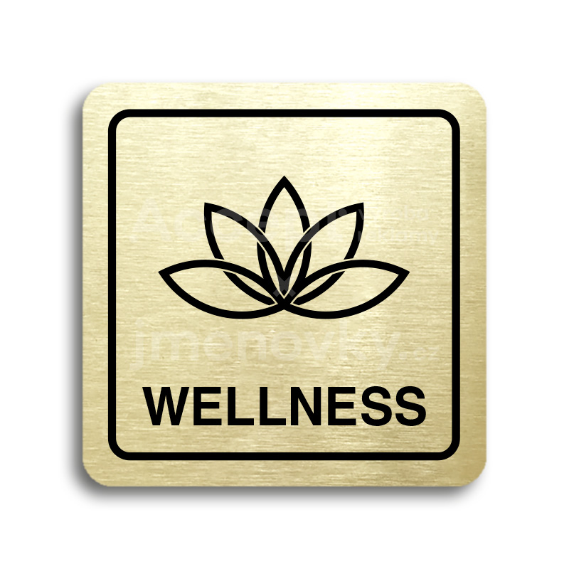 Piktogram "wellness II" - zlatá tabulka - černý tisk