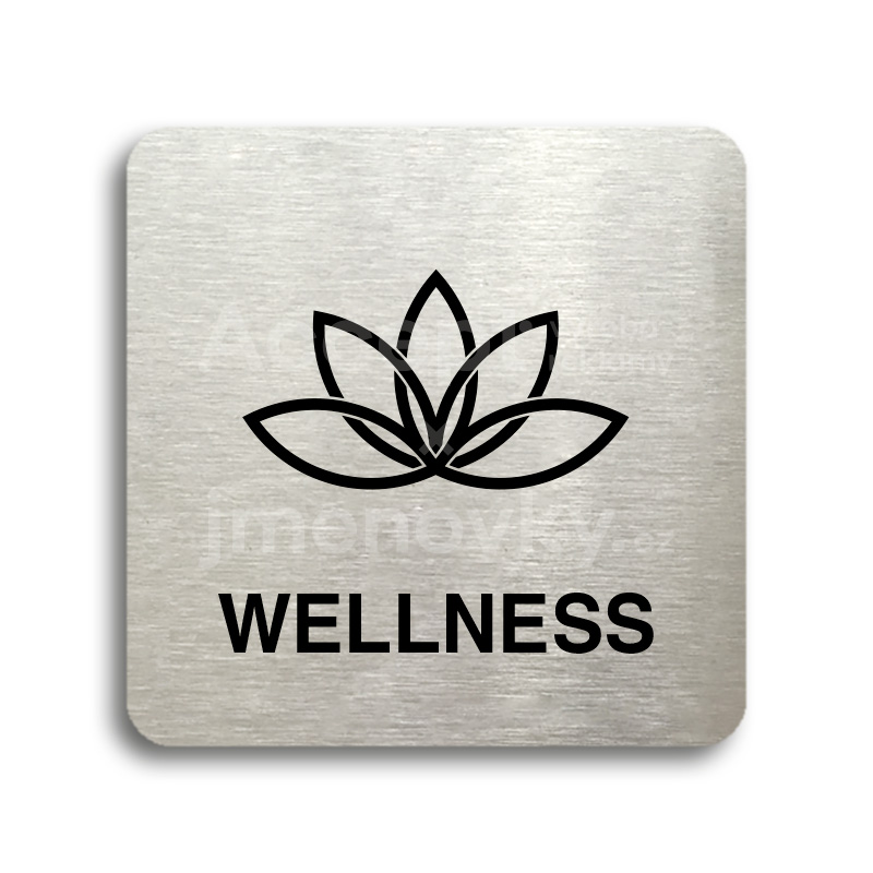 Piktogram "wellness II" - stříbrná tabulka - černý tisk bez rámečku