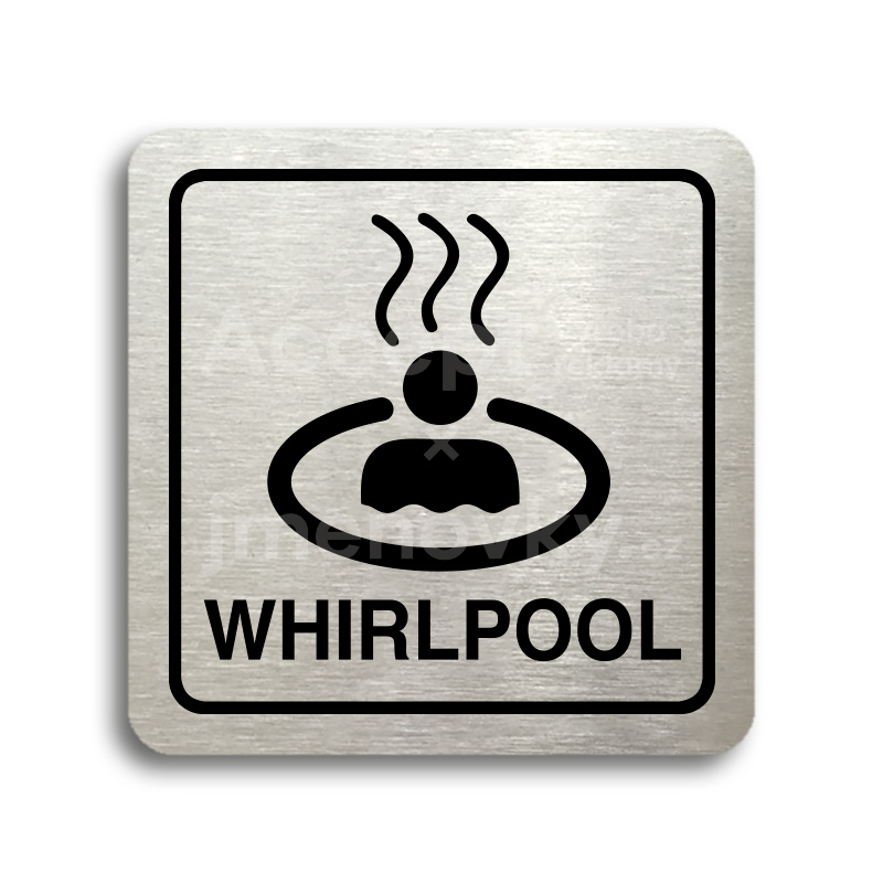 Piktogram "whirlpool II" - stříbrná tabulka - černý tisk