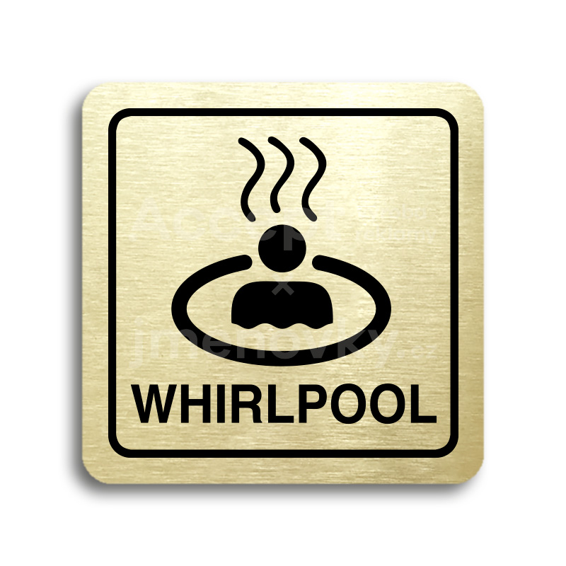 Piktogram "whirlpool II" - zlatá tabulka - černý tisk