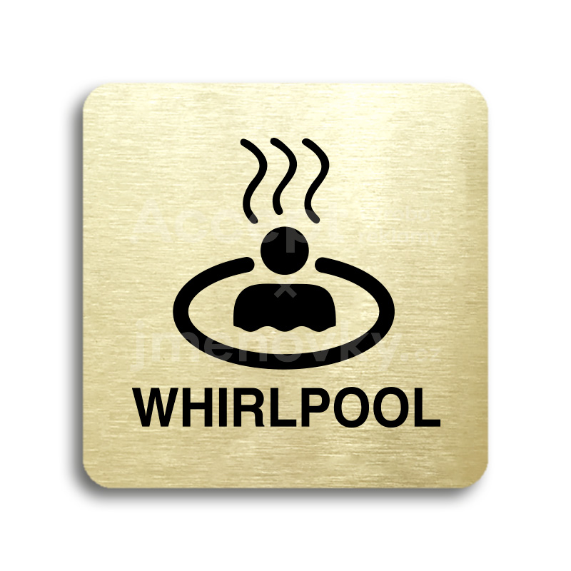 Piktogram "whirlpool II" - zlatá tabulka - černý tisk bez rámečku