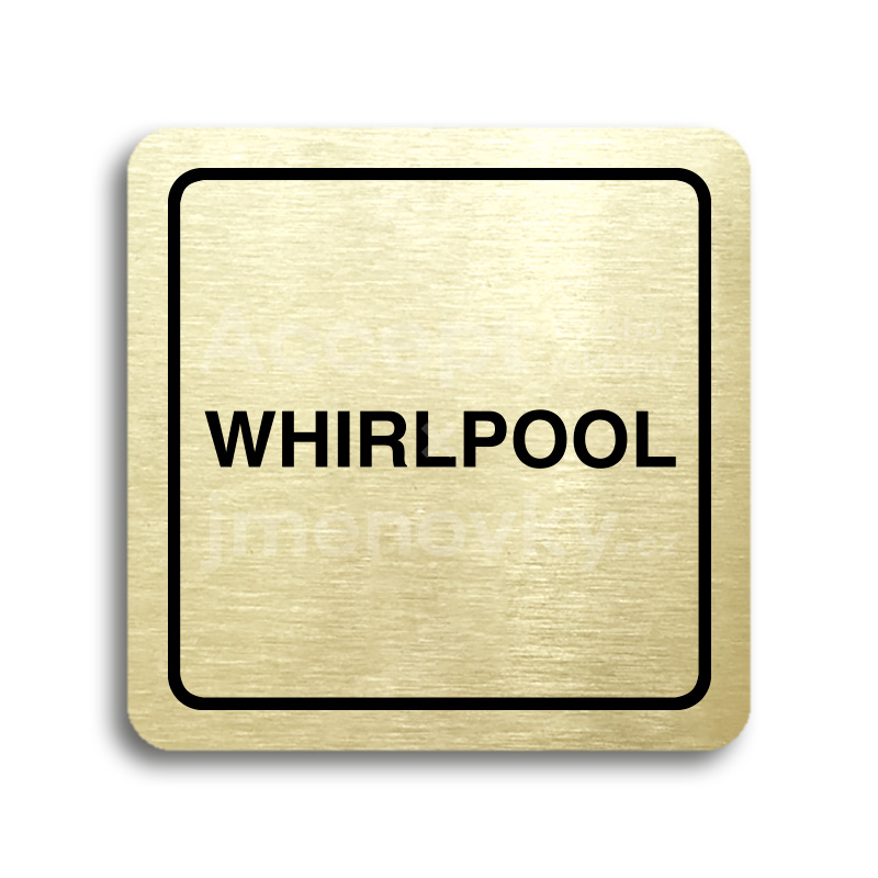 Piktogram "whirlpool" - zlatá tabulka - černý tisk