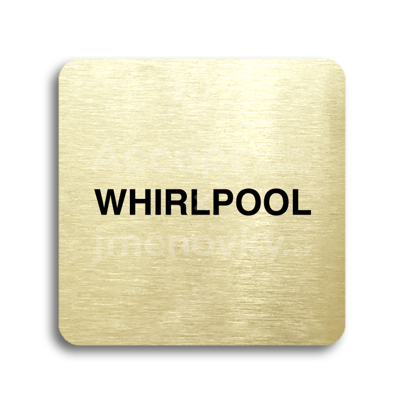 Piktogram "whirlpool" - zlatá tabulka - černý tisk bez rámečku
