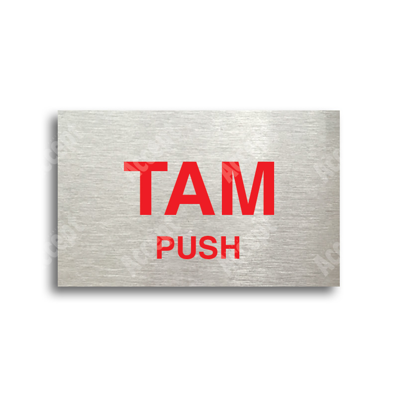 Tabulka SEM - TAM - stříbrná tabulka - barevný tisk bez rámečku