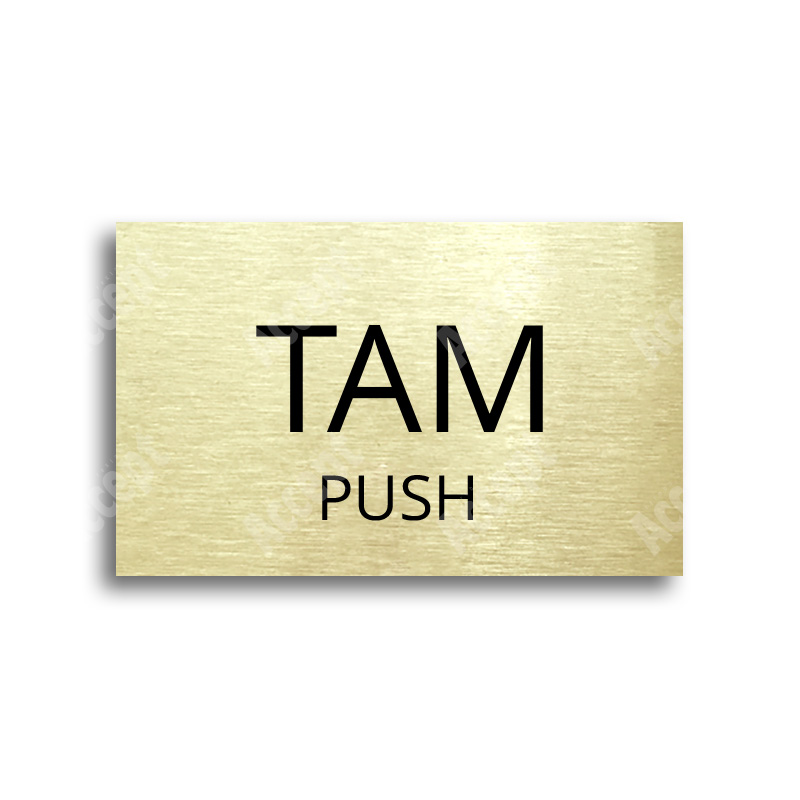 Tabulka SEM - TAM - zlatá tabulka - černý tisk bez rámečku