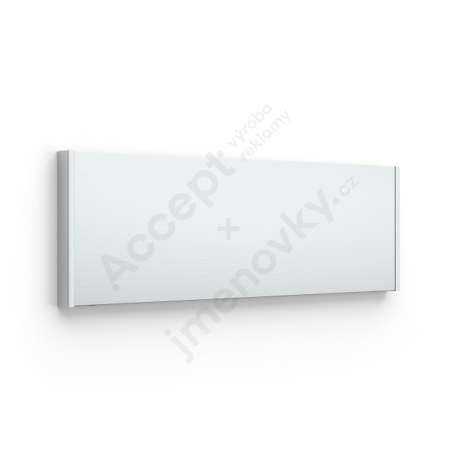 ACCEPT Dveřní tabulka SlimSlatz (nezásuvný systém, rovné bočnice, 187 x 62 mm) - stříbrná tabulka