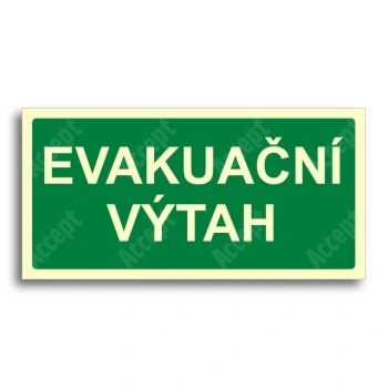 únikové a protipožární značení - Evakuační výtah