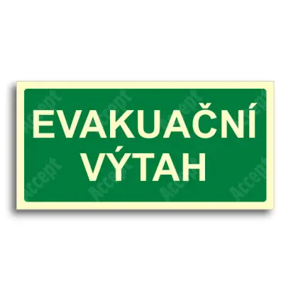 únikové a protipožární značení - Evakuační výtah