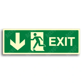 únikové a protipožární značení - Únikový východ EXIT dolů