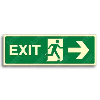 únikové a protipožární značení - Únikový východ EXIT vpravo