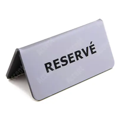 akrylátový stojánek "RESERVÉ" - stříbrný