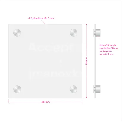 Hlavní orientační tabule Clear CL4 (300 x 300 mm)