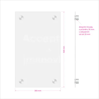 Hlavní orientační tabule Clear CL4 (300 x 500 mm)