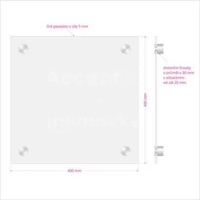 Hlavní orientační tabule Clear CL4 (400 x 400 mm)