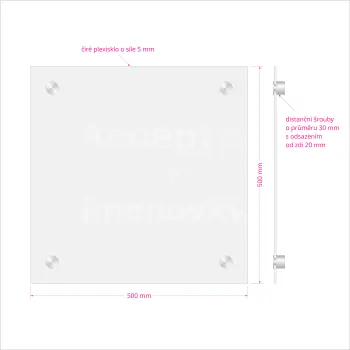 Hlavní orientační tabule Clear CL4 (500 x 500 mm)