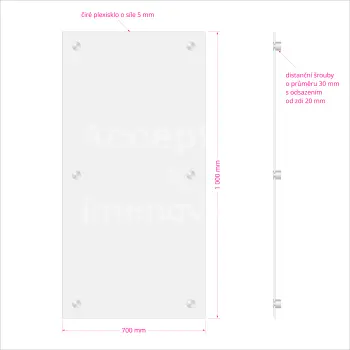 Hlavní orientační tabule Clear CL6 (500 x 1 000 mm)