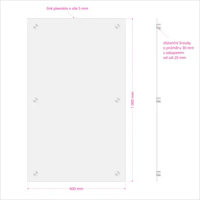 Hlavní orientační tabule Clear CL6 (600 x 1 000 mm)