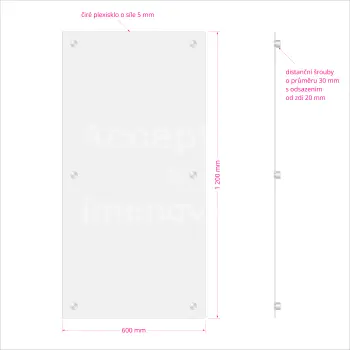 Hlavní orientační tabule Clear CL6 (600 x 1 200 mm)