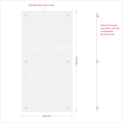 Hlavní orientační tabule Clear CL6 (600 x 1 200 mm)