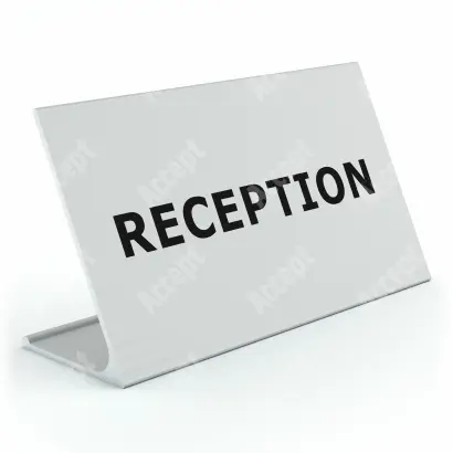 stříbrný stolní informační stojánek D-62 "RECEPTION" - D-62.STR.105.017