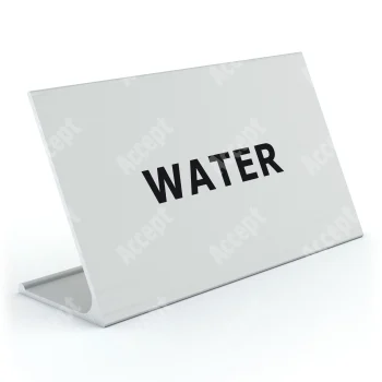 stříbrný stolní informační stojánek D-62 "WATER" - D-62.STR.105.032