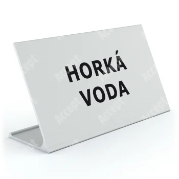 stříbrný stolní informační stojánek D-62 "HORKÁ VODA" - D-62.STR.105.033