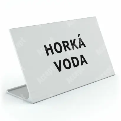 stříbrný stolní informační stojánek D-62 "HORKÁ VODA" - D-62.STR.105.033
