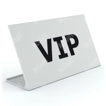 stříbrný stolní informační stojánek D-62 "VIP" - D-62.STR.105.041