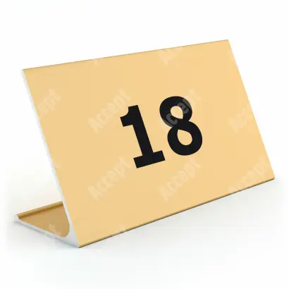 zlatý stolní informační stojánek D-62 "LIBOVOLNÉ ČÍSLO" - D-62.ZLA.105.013