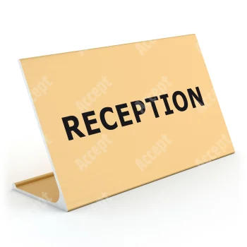 zlatý stolní informační stojánek D-62 "RECEPTION" - D-62.ZLA.105.017