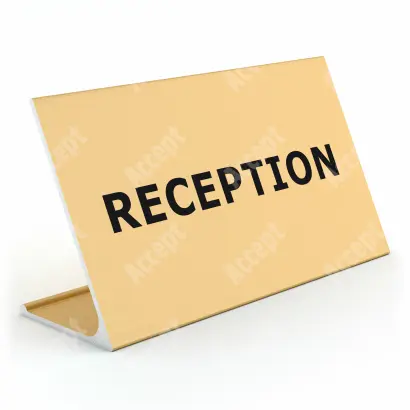 zlatý stolní informační stojánek D-62 "RECEPTION" - D-62.ZLA.105.017