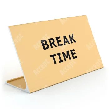 zlatý stolní informační stojánek D-62 "BREAK TIME" - D-62.ZLA.105.019