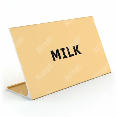 zlatý stolní informační stojánek D-62 "MILK" - D-62.ZLA.105.026