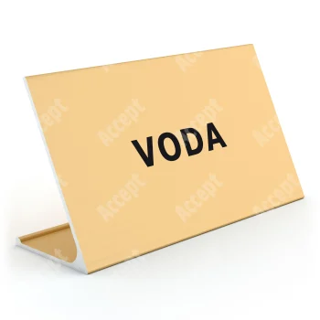 zlatý stolní informační stojánek D-62 "VODA" - D-62.ZLA.105.031
